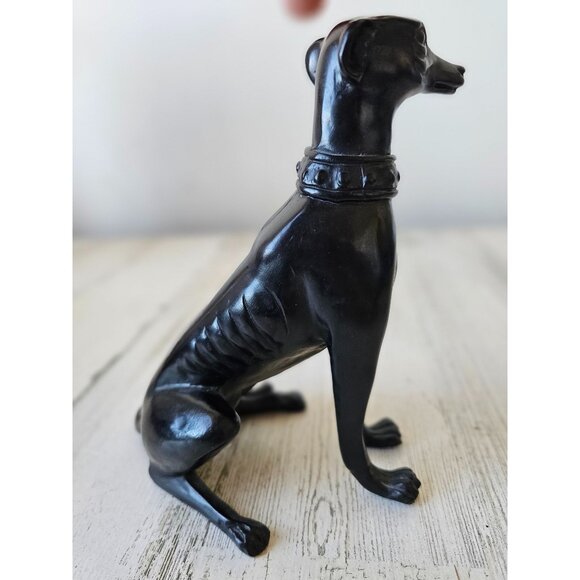 Greyhound statue dog puppy black unique - Picture 5 of 11
